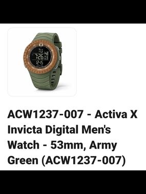 Invicta ActivA X Digital Watch in Olive Green and Bronze